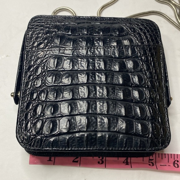 Glen Miller for Ann Turk made in USA crocodile like crossbody - Picture 6 of 7